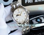 Swiss Copy Vacheron Constantin SS White Moonphase Dial With Gold Markers Watch